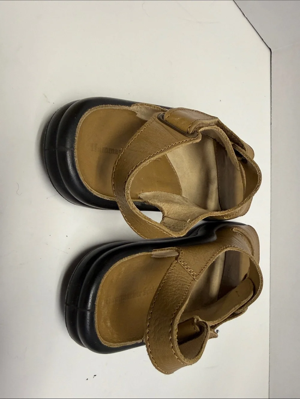 Women's Tan Leather Adjustable Strap Sandals